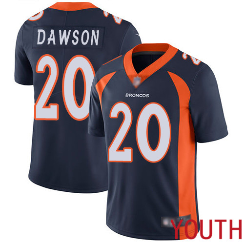 Youth Denver Broncos #20 Duke Dawson Navy Blue Alternate Vapor Untouchable Limited Player Football NFL Jersey